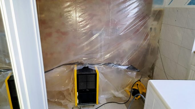 Wandtrocknung mittels Luftkissen